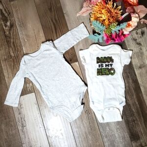 Gerber and Carter's Baby Boy Casual Cotton Onesie Bundle Size 6-9m